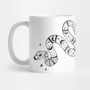 Cosmic Snake Black Mug